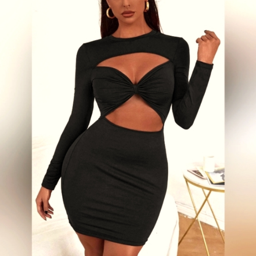 Brand new with tag Sexy black bodycon dress size medium.